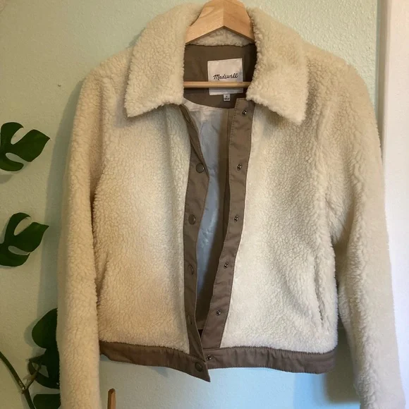 Madewell Sherpa Cropped Jacket - Picture 3 of 5